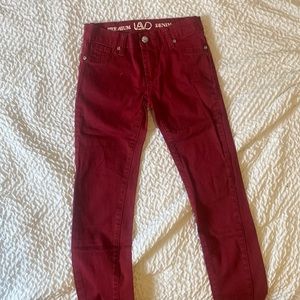 Girls lavo denim red pants